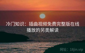 冷门知识：插曲视频免费完整版在线播放的另类解读
